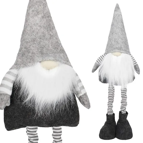 Skrzat świąteczny 45-64 cm, krasnal na teleskopowych nogach, gnom