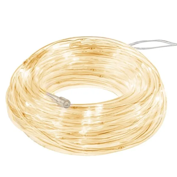 Wąż świetlny 50 diod LED biały ciepły, 5 m, programator 8 trybów