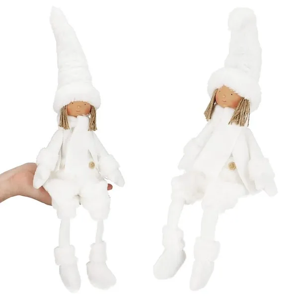 Laleczka 34 cm siedząca figurka dziewczynka zwisające nóżki skrzat