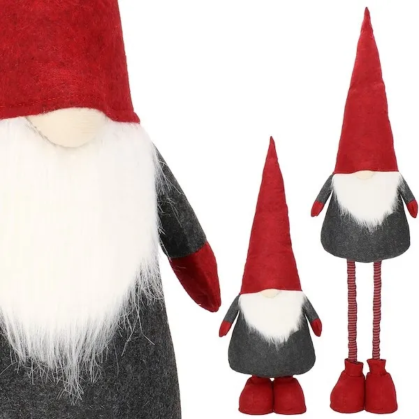 Skrzat świąteczny 110-160cm, krasnal na teleskopowych nogach, gnom