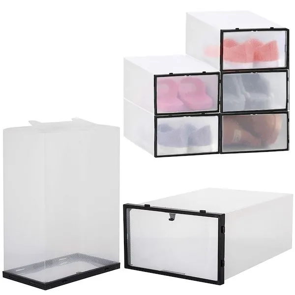Organizer na buty 30,5x21x12,5 cm zestaw 5 szt. pudełka z otwieraną klapą