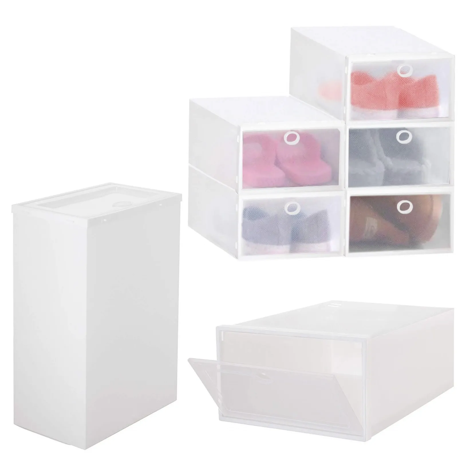 Organizer na buty 31x21,5x12,5 cm zestaw 5 szt. pudełka z otwieraną klapą