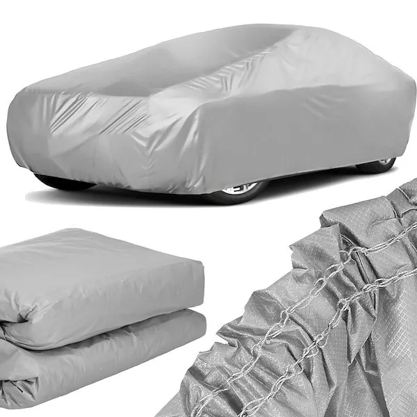 Pokrowiec na samochód 480x175x120cm plandeka wodoodporna auto szara