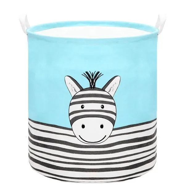 Kosz do przechowywania pojemnik na zabawki i ubrania zebra