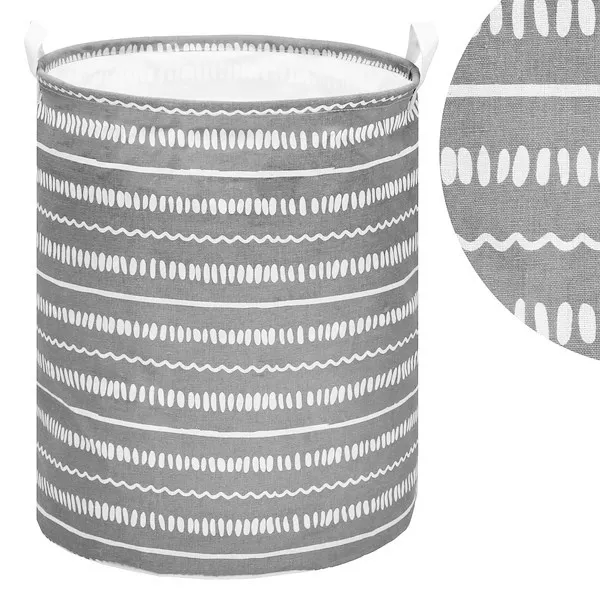 Kosz do przechowywania pojemnik na zabawki ubrania kremowo-szary