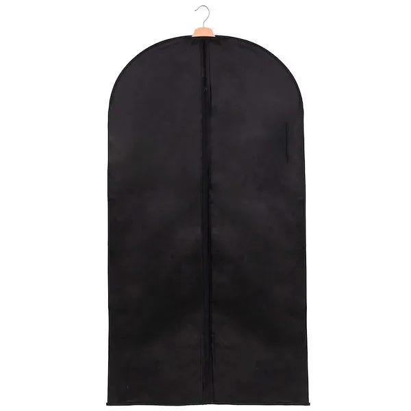 Pokrowiec na ubrania 130 cm garnitur z suwakiem czarny