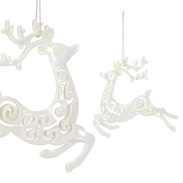 Zawieszka choinkowa kremowa renifer na choinkę 13,5cm