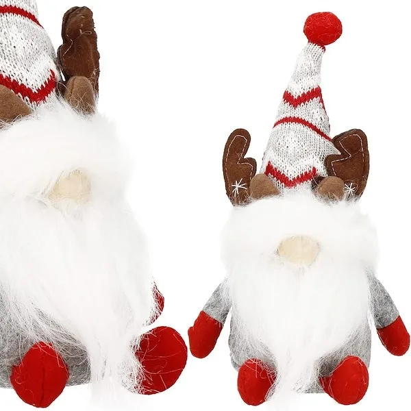Skrzat 27 cm ozdoba świąteczna, renifer krasnal świąteczny, gnom