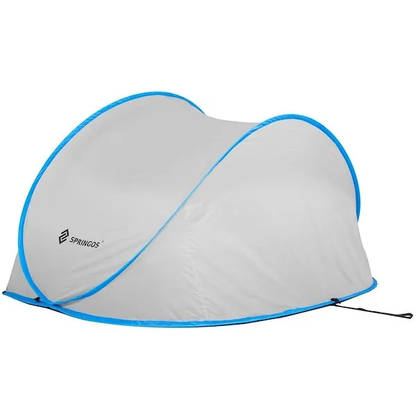 Namiot samorozkładający się pop up 200x120x110 cm szaro-niebieski
