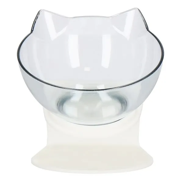 Miska dla kota z uszami i antypoślizgową podstawką biała