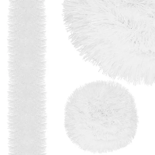 Łańcuch choinkowy 6m biały, girlanda na choinkę, średnica 10cm