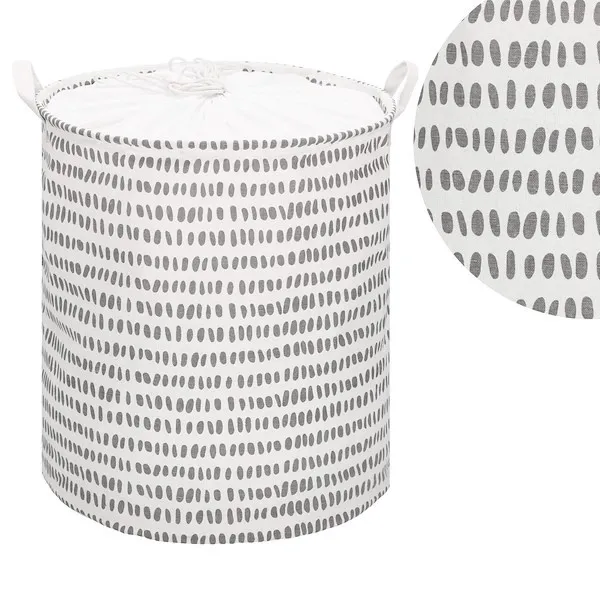 Kosz do przechowywania pojemnik na zabawki ubrania szare plamki