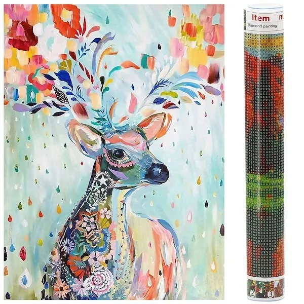 Haft diamentowy mozaika jelonek obraz 40x30 cm