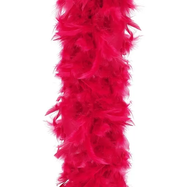 Boa z piór naturalnych 180 cm łańcuch na choinkę, ozdoba świąteczna czerwony