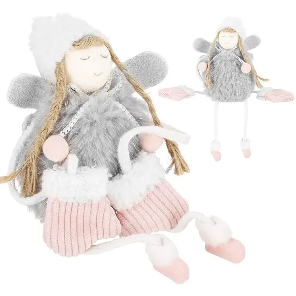 Figurka świąteczna aniołek ozdoba choinkowa lalka