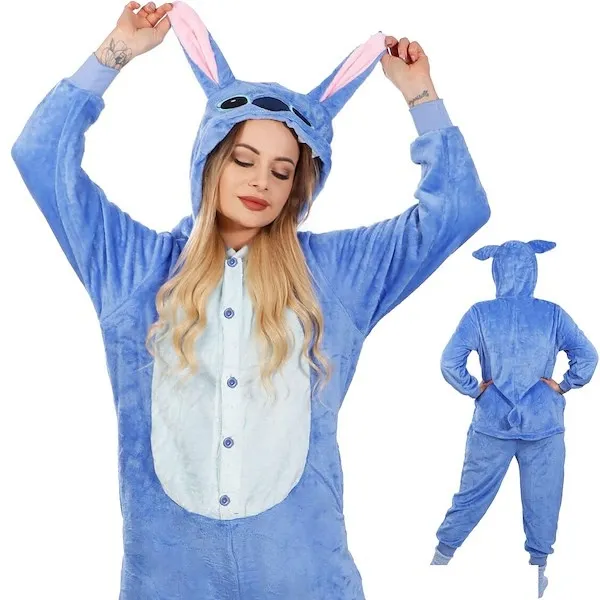 Piżama jednoczęściowa kigurumi damska kombinezon Stitch rozmiar L