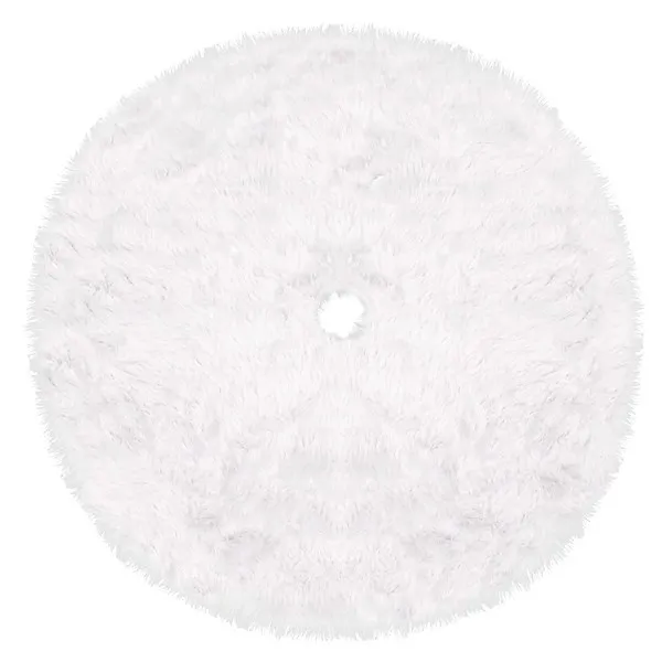 Dywanik pod choinkę 120 cm biały włochacz mata na prezenty