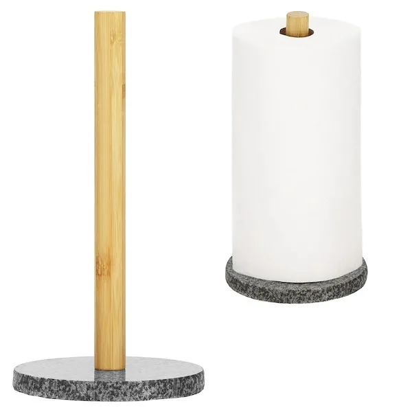 Stojak na papier ręcznikowy, stojak do kuchni bambusowy