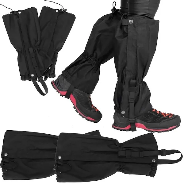 Stuptuty trekkingowe, wodoodporne ochraniacze na buty czarne