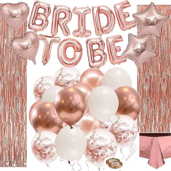 Zestaw dekoracji wieczór panieński 43 szt. akcesoria rose gold