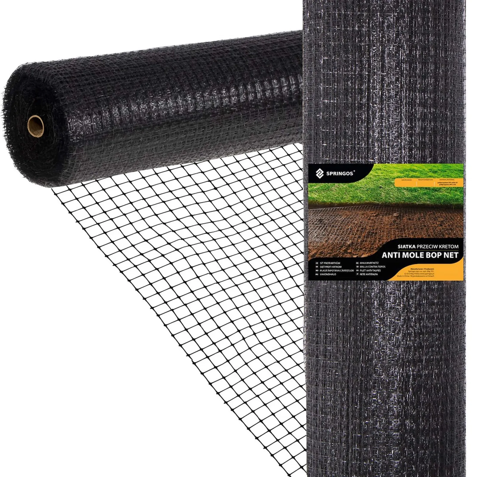 Siatka na krety 2 m x 50 m przeciw kretom, nornicom 40g/m2