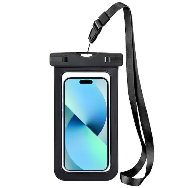 Etui wodoodporne na telefon 20x11 cm nerka saszetka na pas czarna