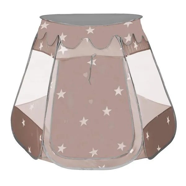 Namiot dla dzieci zamek domek do ogrodu brązowy