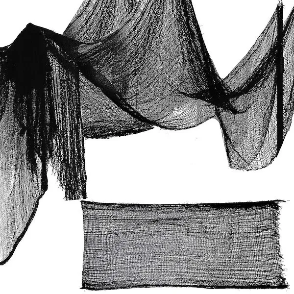 Ozdoba na Halloween siatka na ścianę pajęczyna czarna