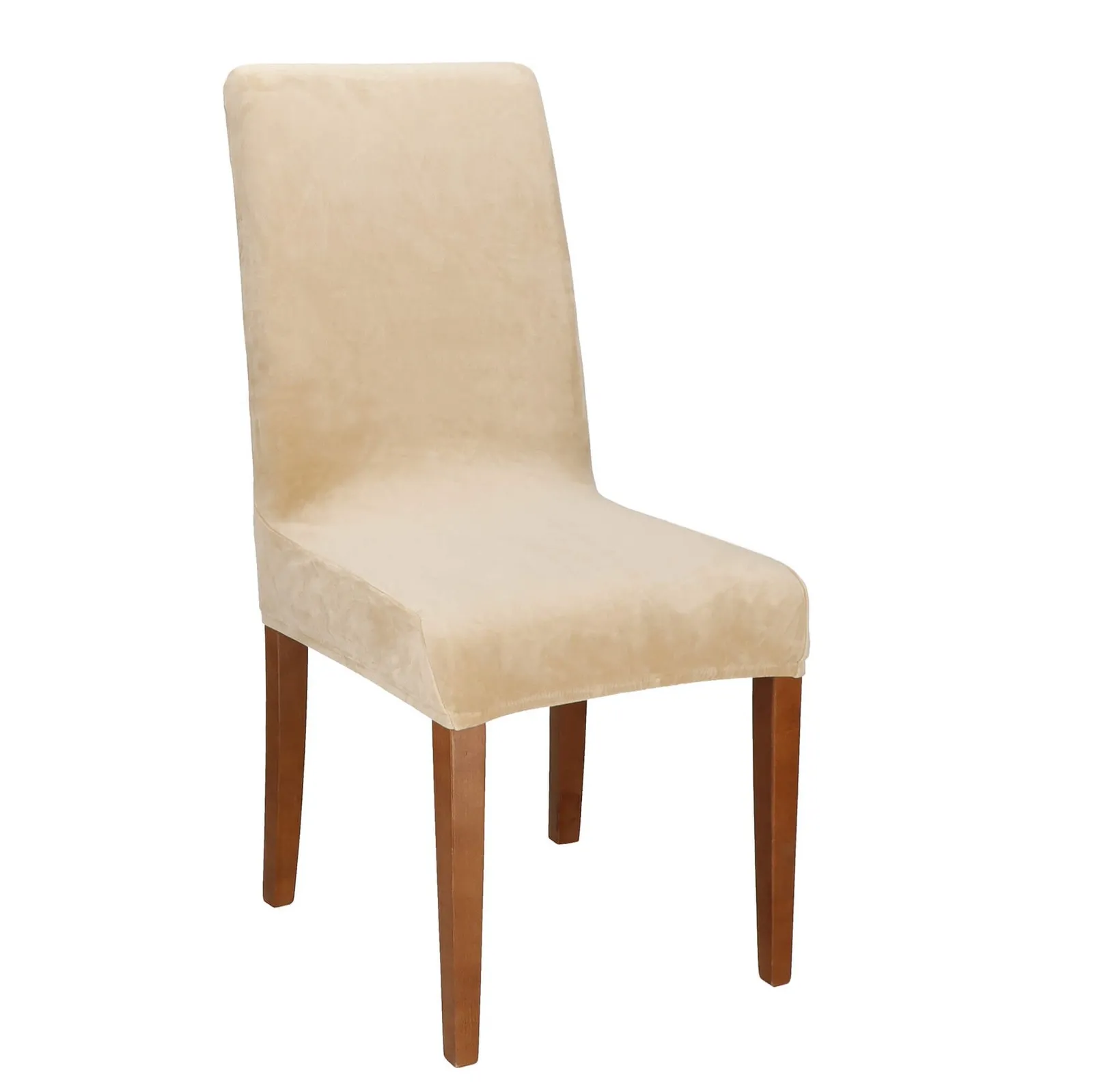 Pokrowiec na krzesło elastyczny uniwersalny beżowy