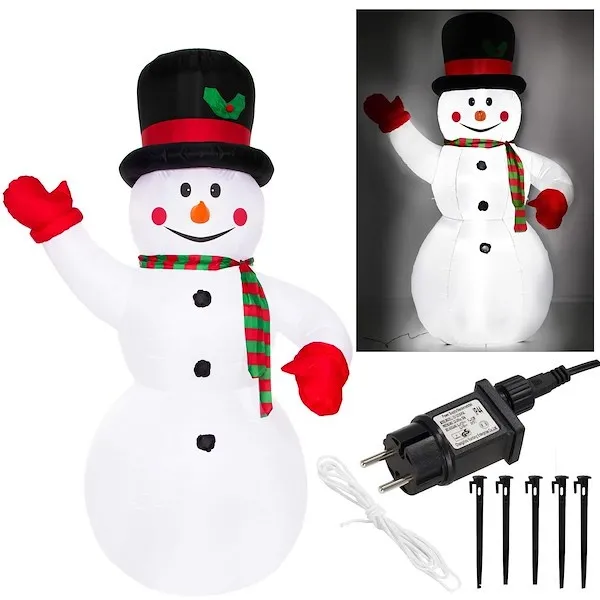 Bałwan samopompujący 240 cm dmuchany z oświetleniem LED na zewnątrz IP44