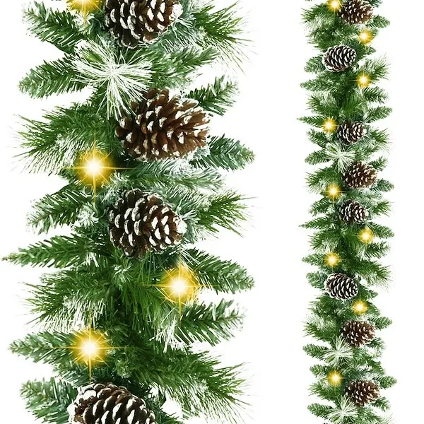 Girlanda choinkowa 280 cm z lampkami 50 LED biały ciepły łańcuch z programatorem