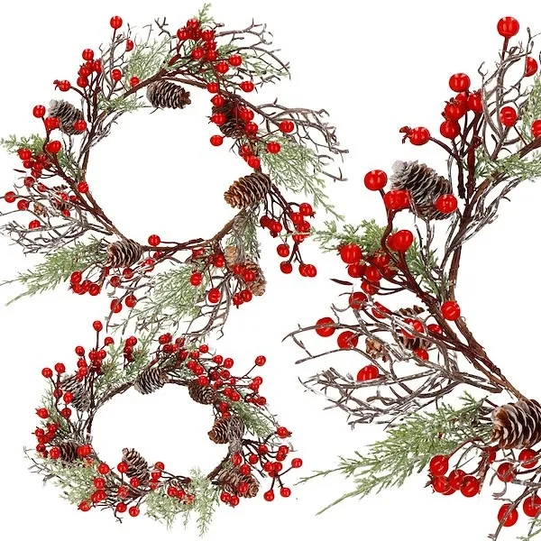 Wieniec świąteczny stroik na drzwi ozdobny dekoracja bożonarodzeniowa