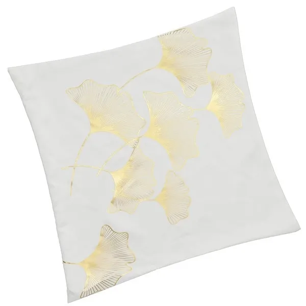 Poszewka dekoracyjna 40x40cm na poduszkę w złote liście