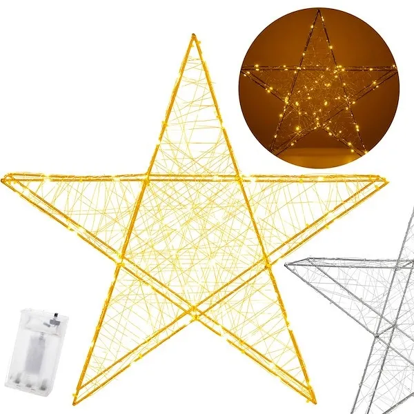 Oświetlenie świąteczne 100 LED gwiazda dekoracja świąteczna witraż biały ciepły