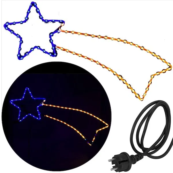 Lampki świąteczne 72 Led ozdoba świąteczna gwiazda betlejemska biały ciepły