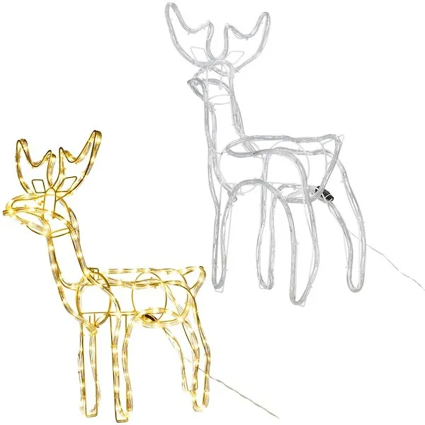 Renifer świecący 144 LED ozdoba świąteczna do ogrodu biały ciepły