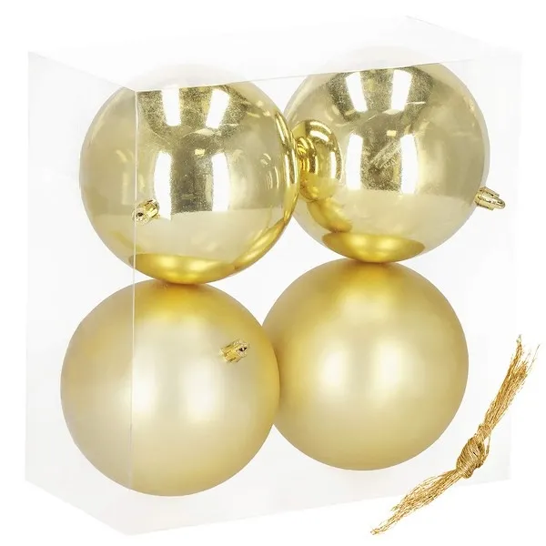 Bombki choinkowe 4 szt. zawieszki na choinkę ozdoby świąteczne 12 cm złote