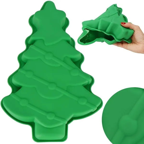 Foremka do pierników i ciastek świątecznych, silikonowa choinka