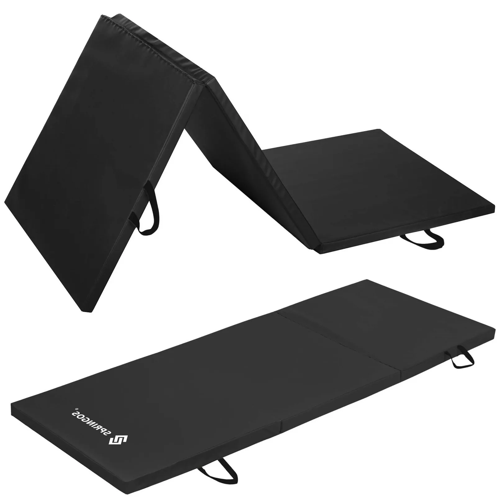 Materac gimnastyczny składany 180 cm gruba mata do ćwiczeń czarna