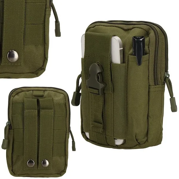 Saszetka taktyczna do paska nerka wojskowa ciemna zieleń