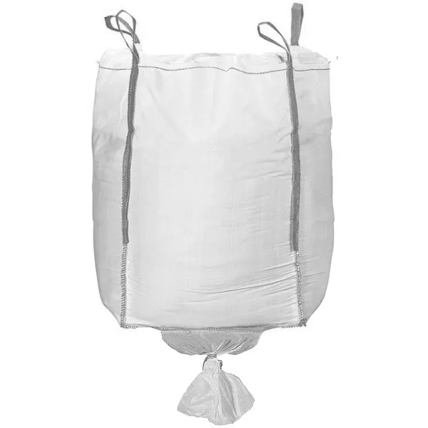 Worek Big bag na gruz z lejem 1000 kg wytrzymały 160x90x90 cm kontener z uchwytami biały