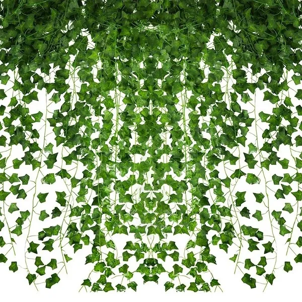 Sztuczny bluszcz 6 pnączy girlanda z liści dekoracja na ścianę winorośl 208 cm