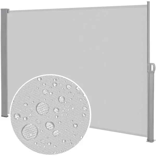 Markiza boczna tarasowa 300x160 cm roleta na balkon przesuwana osłona jasnoszara