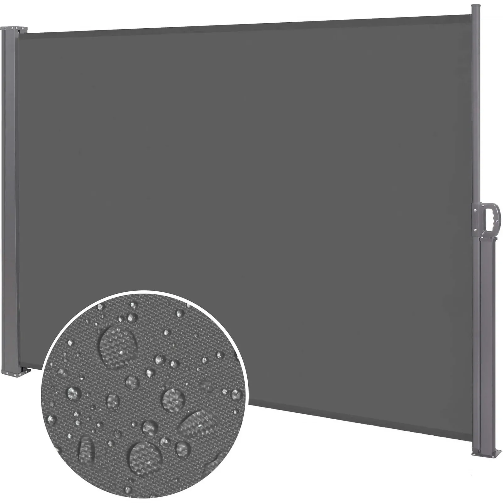 Markiza boczna tarasowa 400x180 cm roleta na balkon wysuwana osłona grafitowa