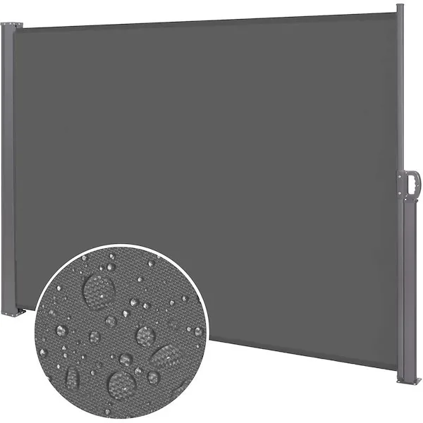 Markiza boczna tarasowa 400x200 cm roleta na balkon przesuwana osłona grafitowa