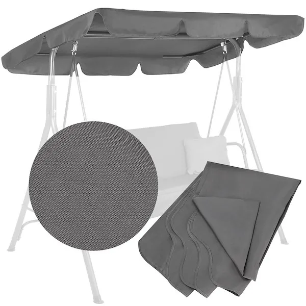 Daszek do hustawki ogrodowej, osłona przeciwsłoneczna, 165x110 cm szara