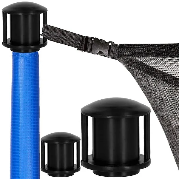 Nakładka, nasadka na słupek do siatki wewnetrznej trampoliny, mocowanie siatki, 1 szt. czarna