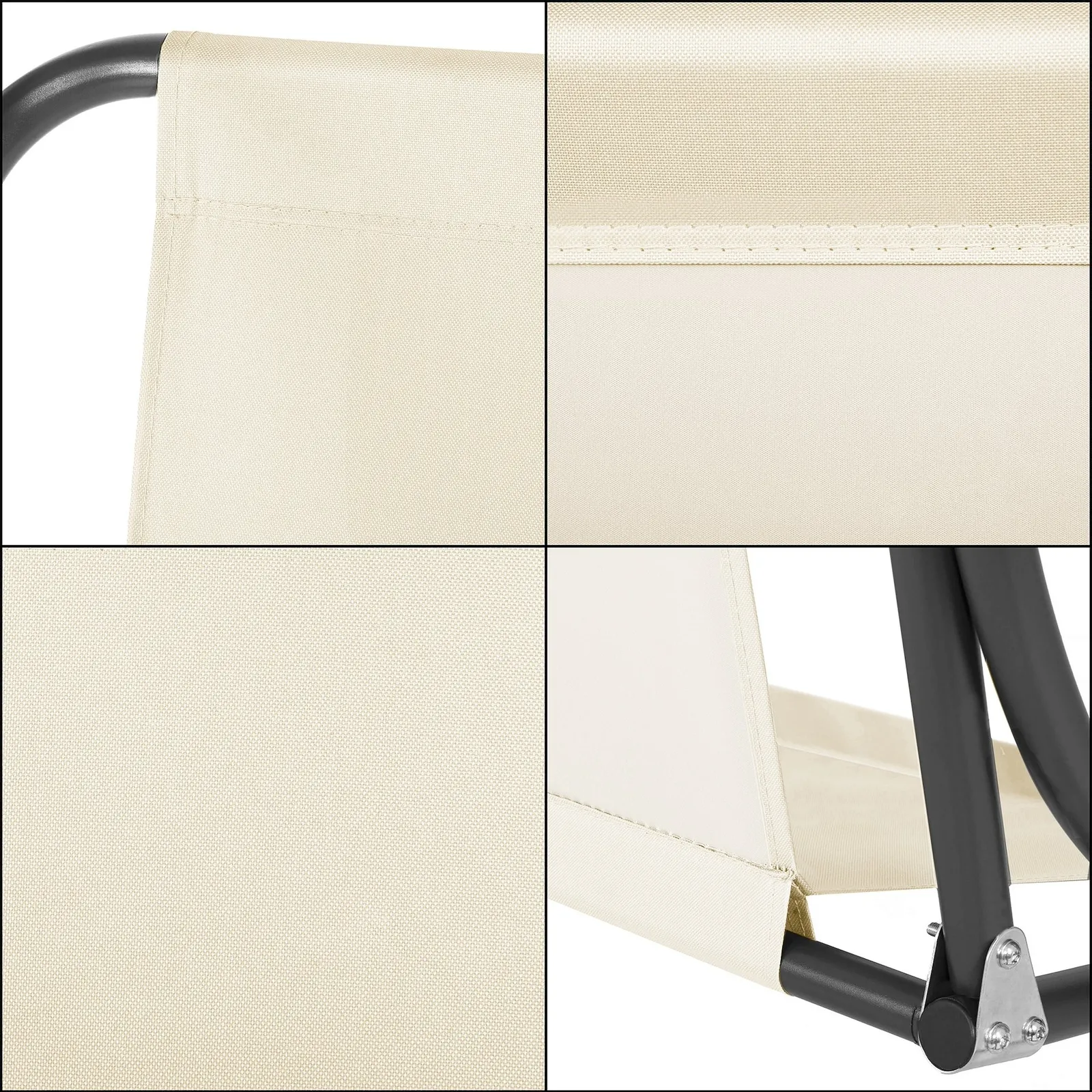 Materiał na siedzisko huśtawki ogrodowej 130 x 100 cm podkład wodoodporny ecru