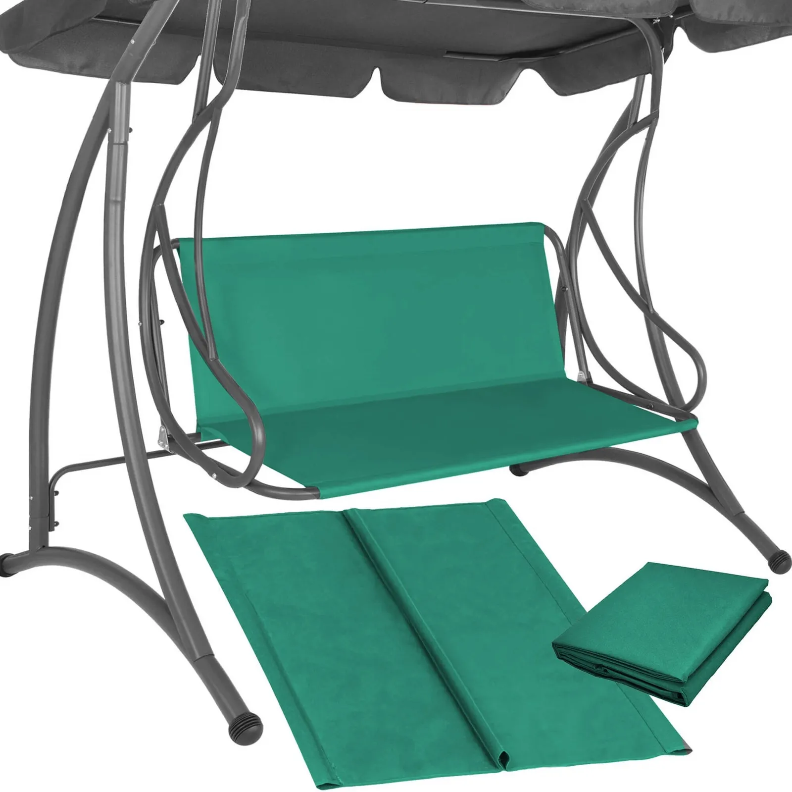 Materiał na siedzisko do huśtawki ogrodowej, podkład wodoodporny 130 x 100 cm turkusowy