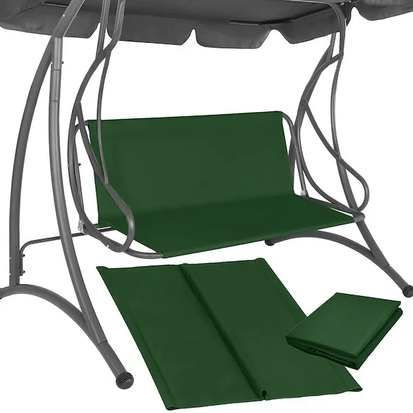 Materiał na siedzisko huśtawki ogrodowej 110 x 90 cm podkład wodoodporny, ciemnozielony